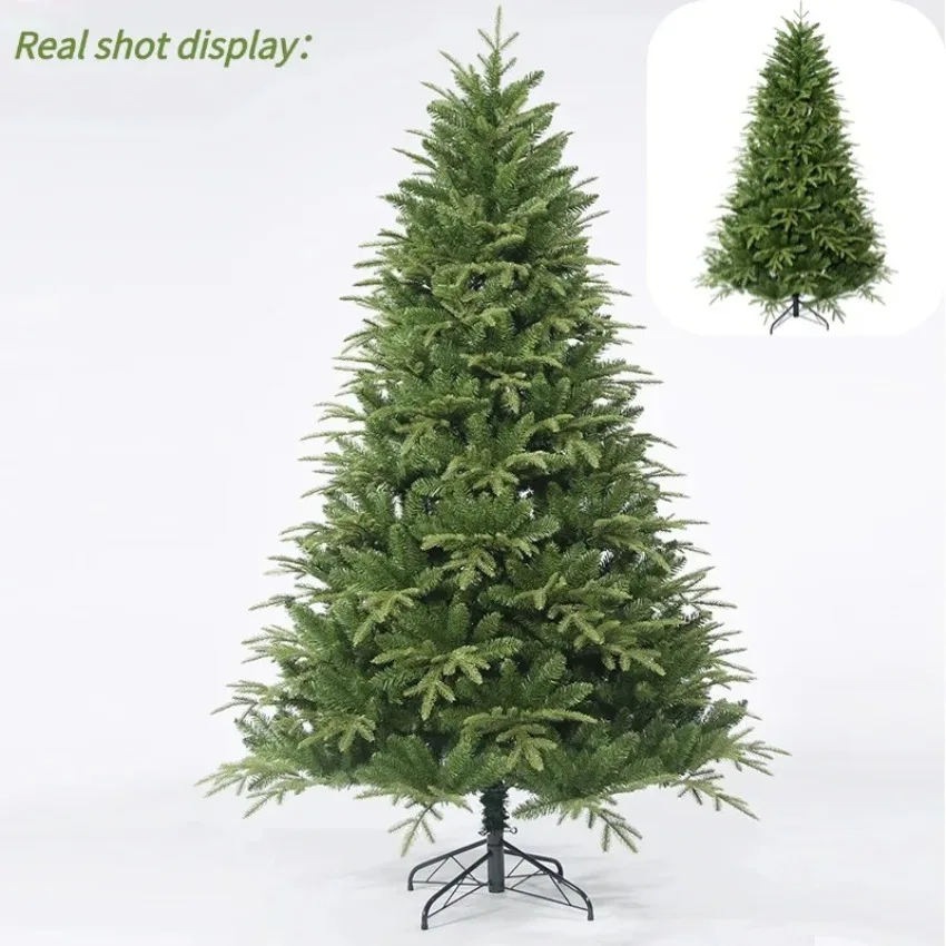 Artificial Christmas Tree PE+PVC Encryption LED Lights Large Christmas Tree 1.2m-1.8m Family Christmas New Year party Decoration