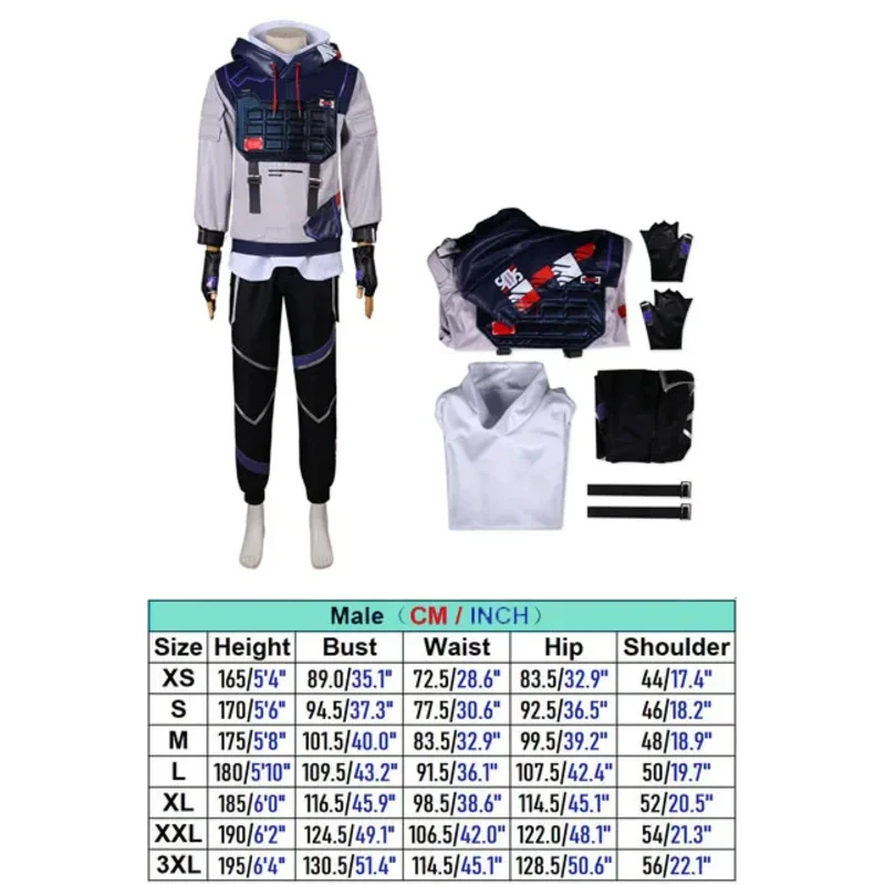 Disfraz de fantasía ISO, juego de disfraz Valorant, conjunto de uniforme para hombres adultos, chaqueta, pantalones, traje de fantasía, traje de Carnaval de Halloween