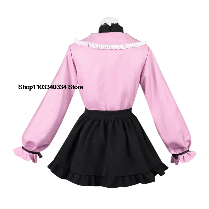 Fantasia de vampiro cosplay peruca fofa fantasia de vampiro rosa kawaii lolita vestido conjunto de adereços