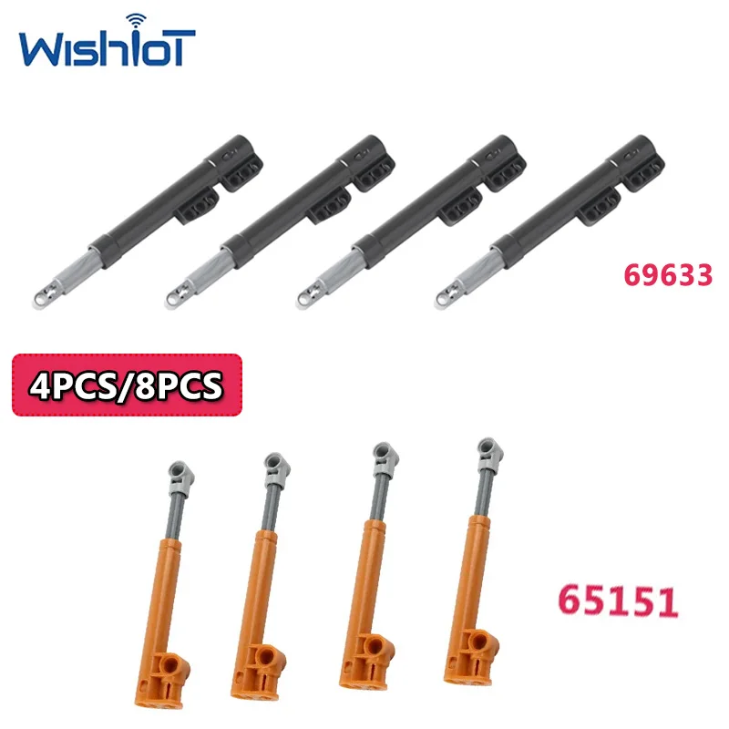 4PCS/8PCS 11L Spring Shock Absorber Technology Building Blocks Parts 65151 Modified Motorcycle 69633 MOC Bricks Toys Accessories