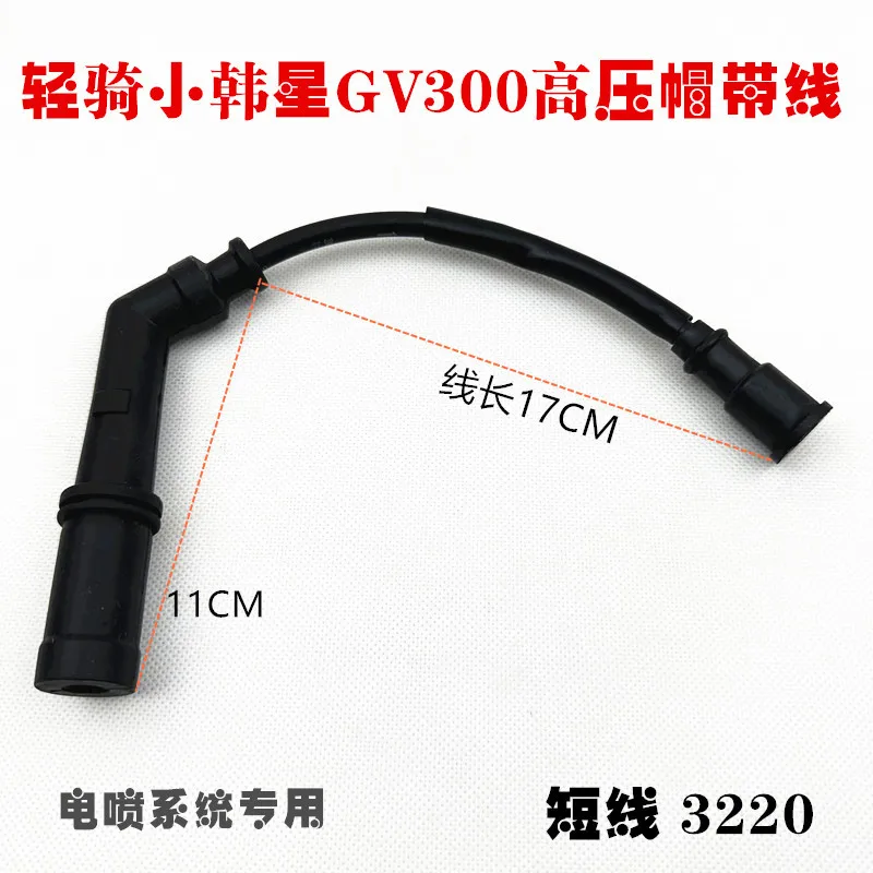 For Lightcycle Dahan Xiaoxing Motorcycle GV300S/QM300 High Voltage Cap Ignition Coil Wire Spark Plug Cap/3220/3221