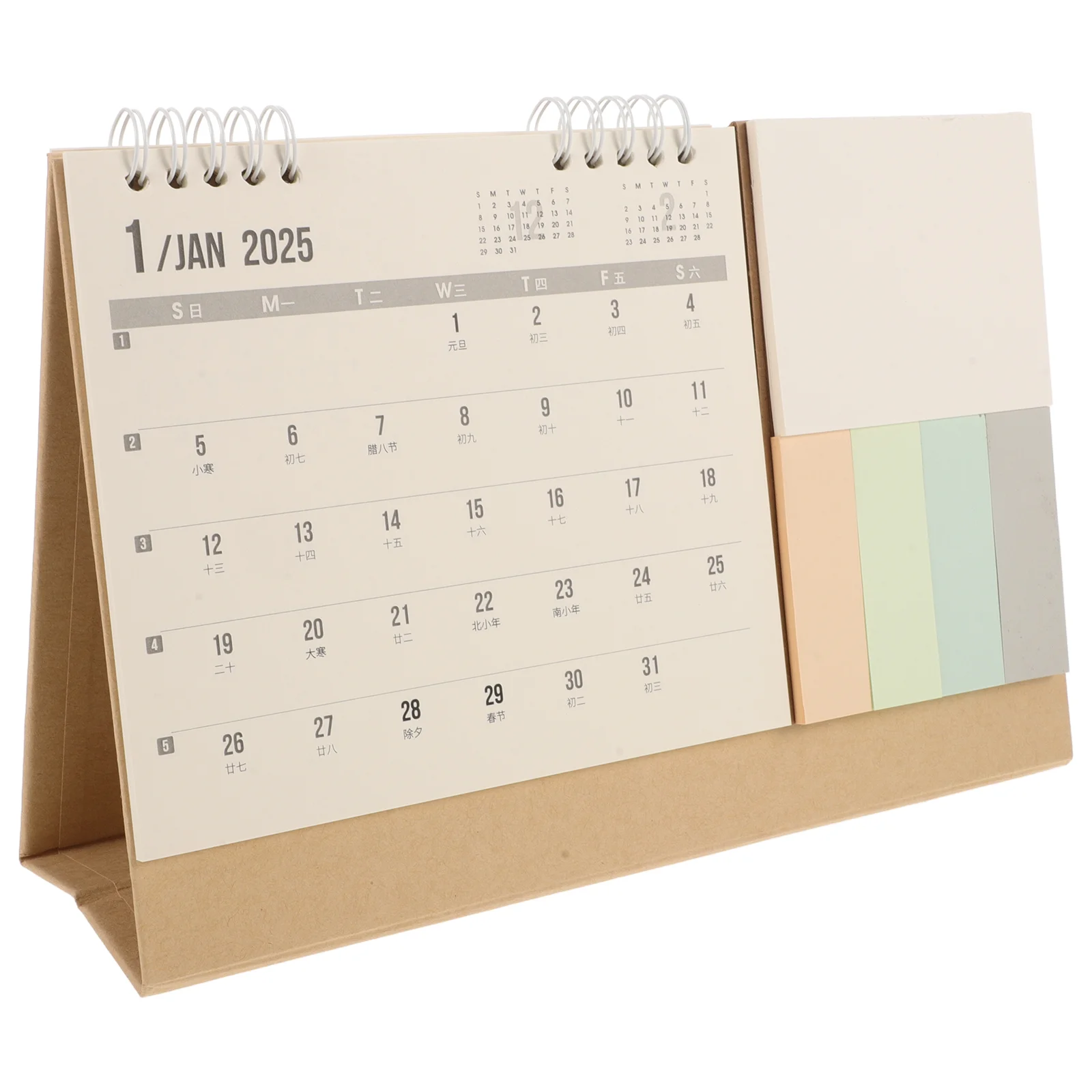 

2025 Desk Calendar 2024-2025 Cute Desktop Office Supply Monthly Ornament Decoration