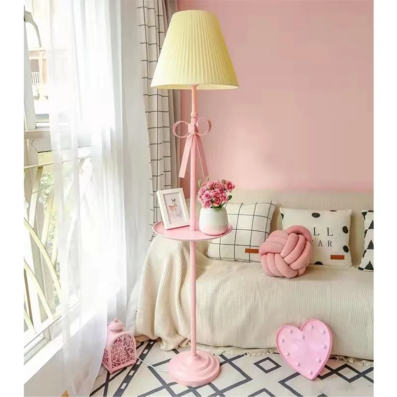 Nordic French New Chinese Luxury Metal Remote LED Eye Care Warm Light Floor Lamp Living Room Bedroom