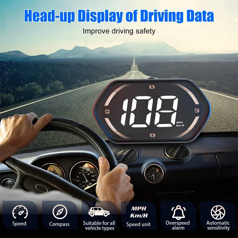 G22 GPS 속도 표시 HUD 자동차 디지털 헤드업 디스플레이 속도계 액세서리 프로젝터 자동차 전자기기 나침반 게이지 HUD