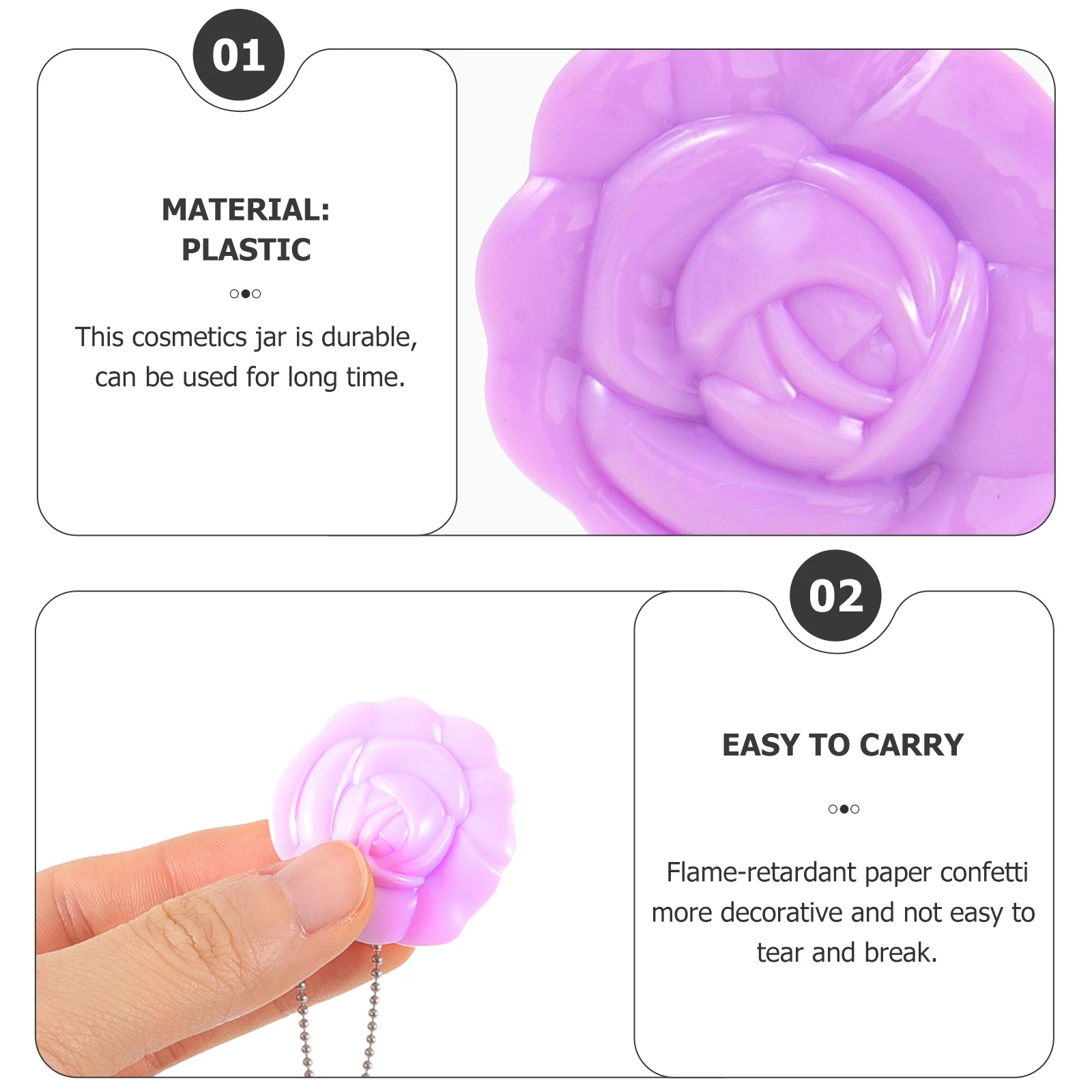 

4Pcs Lipstick Travel Containers Small Plastic Jars Lids Mini Filling Empty Palette Durable Rose Cosmetics Eyeshadow Case