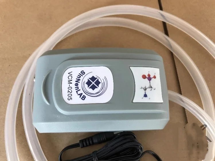 Portable miniature diaphragm vacuum pump for filtration of liquids, sample gas collection, oil-free pressure pump