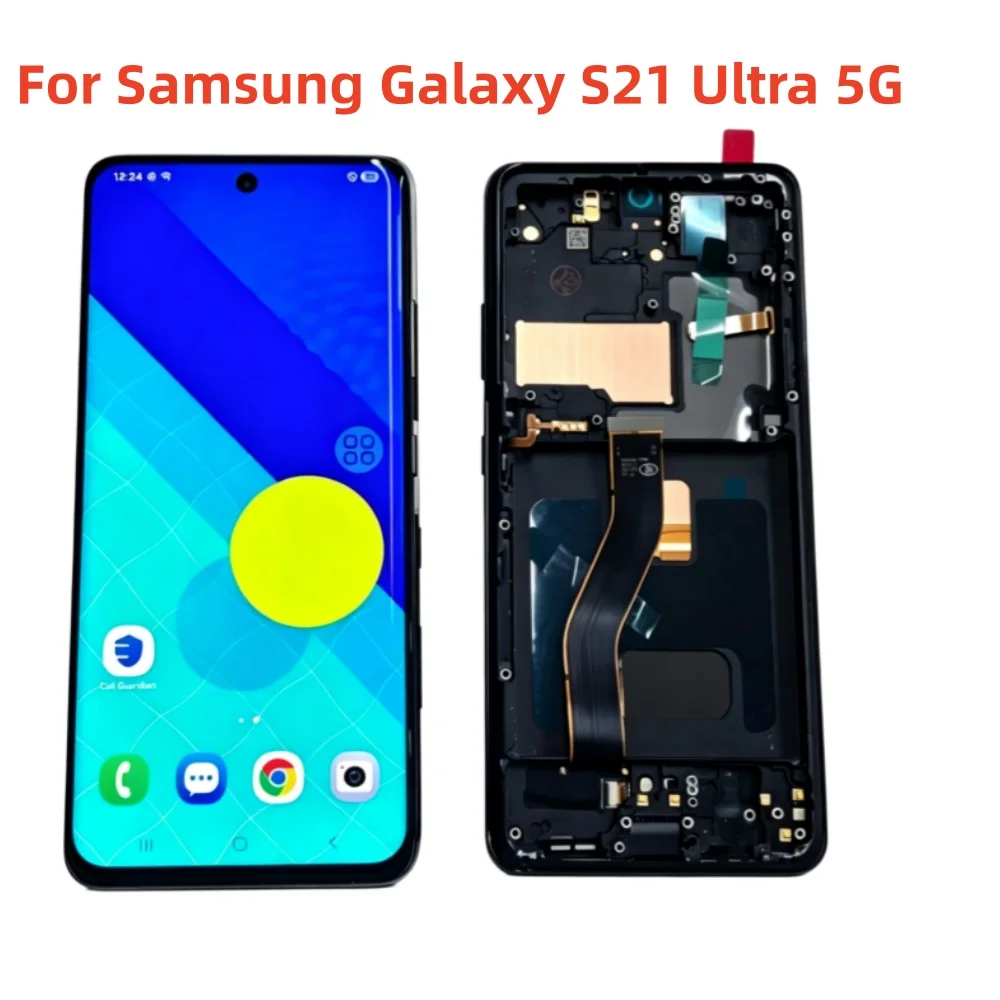 Screen for Samsung Galaxy S21 Ultra  G998B G998B/DS Lcd Display Touch Screen with Frame with Fingerprints High quality