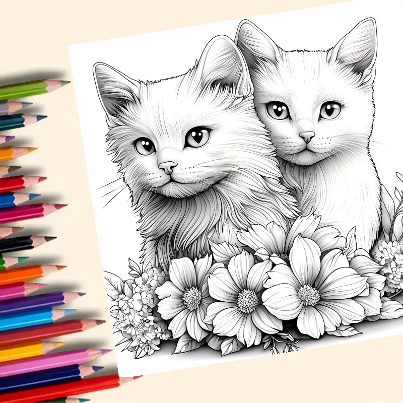 Coloring Books for Adults & Kids - Thick Pages Anti-Stress Creative Art Activity Drawing Painting Books for Relaxation