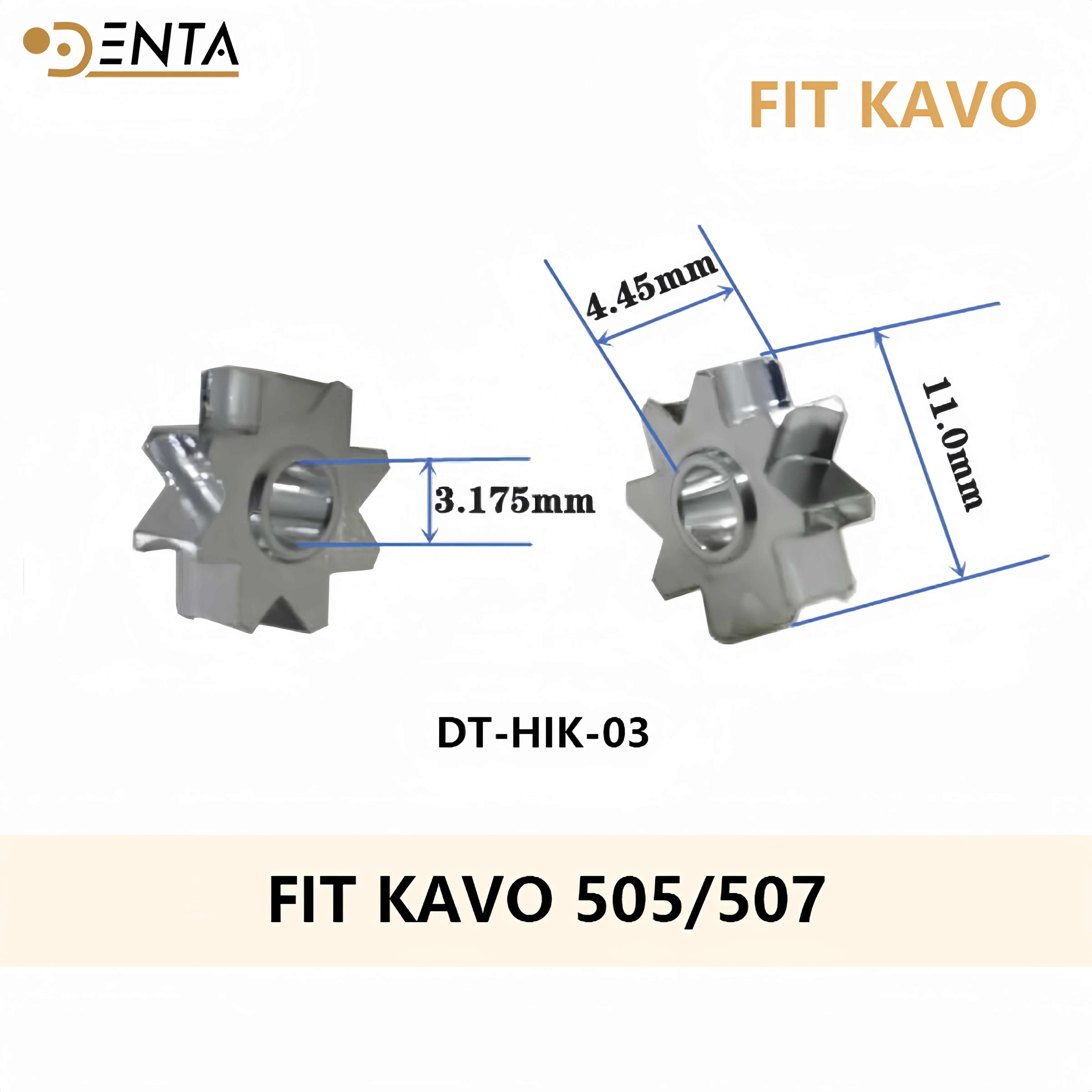 K# 2pcs Fit KAVO 505/507 Dental High Speed Handpiece Impeller dental turbine ceramic bearings shaft spare parts of cartridge