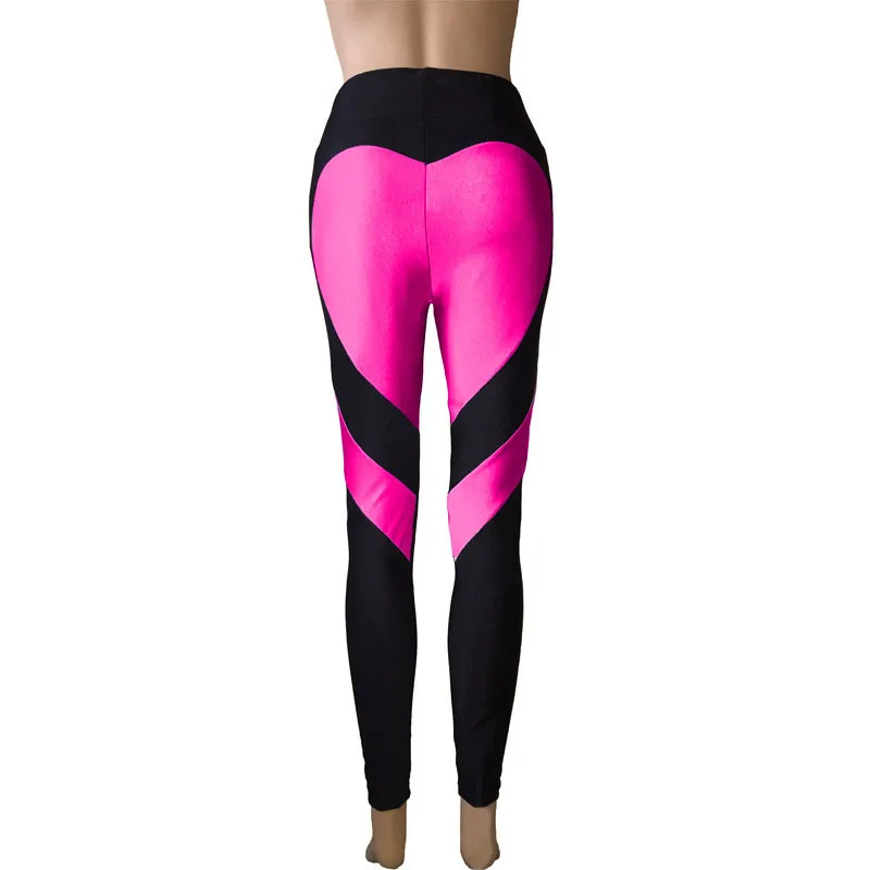 Frau Sexy Öffnen Gabelung Patchwork Leggings Tinte Druck Fluoreszenz Heißer Mädchen Bleistift Hosen Farbe Kontrast Clubwear Erotische Strumpfhosen