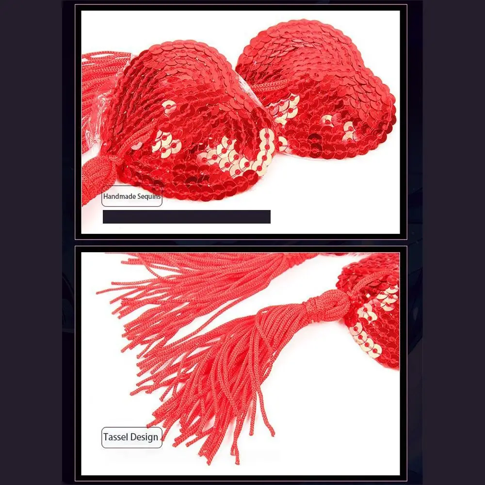 1 пара, Женский силиконовый бюстгальтер в форме сердца с блестками