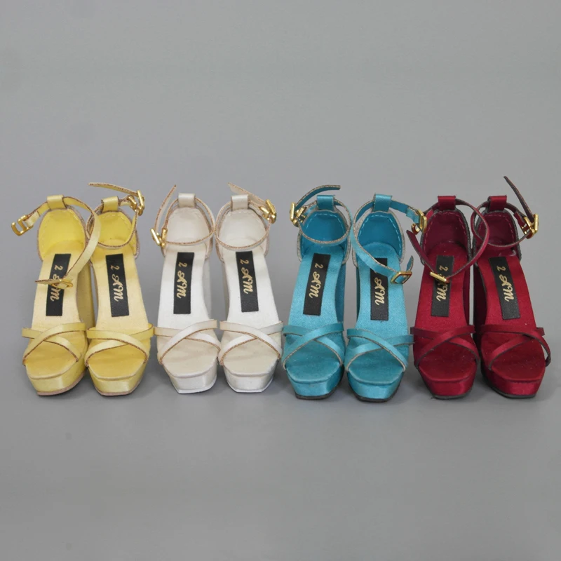 

D03-P724 children toy BJD DD SD MSD 1/4 accessories Platform Sandals Ordinary High Heels 1pair