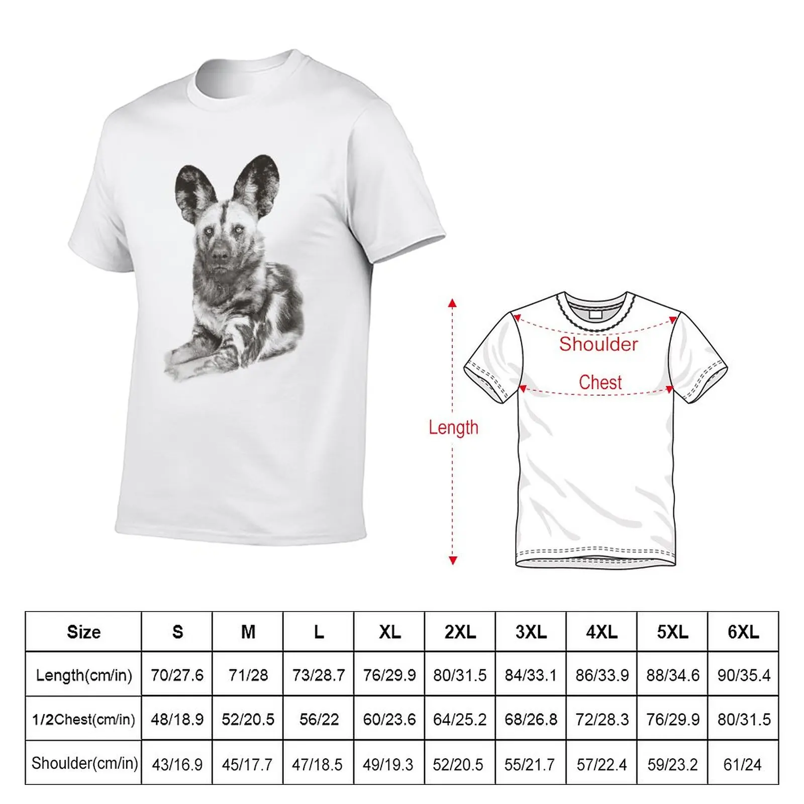 Wild Dog Making Eye Contact T-Shirt quick drying plus size tops mens graphic t-shirts pack