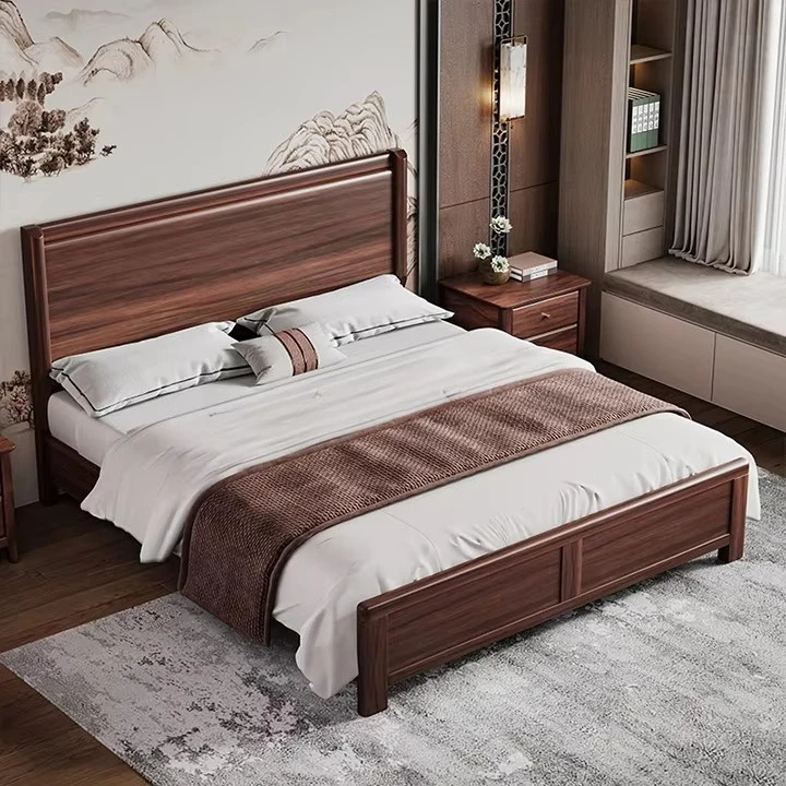 !@Luxury Modern Design King Size Bed Frame Storage for Villas Bedrooms Whole House Wooden Furniture Storage Bedrooms Factory Pri