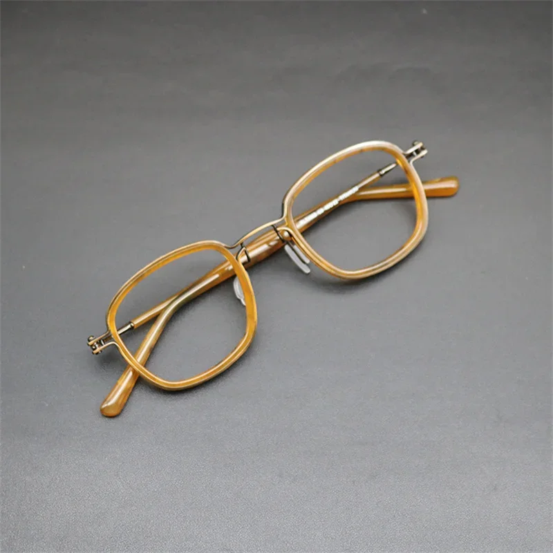 

Sqaure Titanium Glasses Myopia Frame Japanese Handmade Blue Light For Acetate Men Eyeglasses Prescripion Gafas oculos de grau