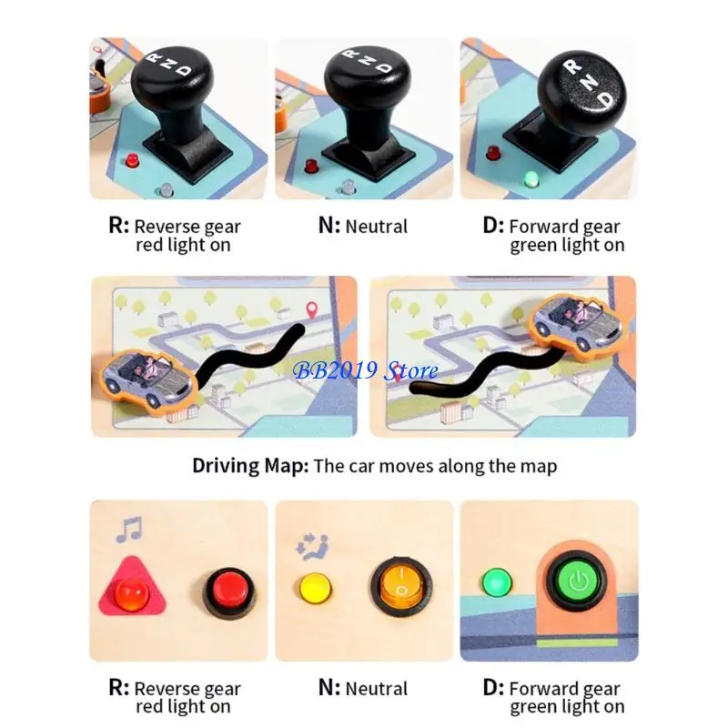 Brinquedo volante simulação placas ocupadas criativa com engrenagem botão leve