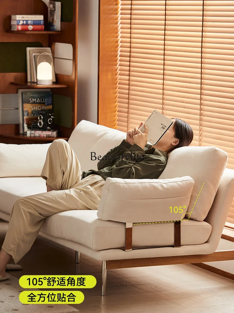 

yj21 Nordic Fabric Sofa Technology Fabric Japanese Style Three-Seater Detachable Washable Straight Sofa