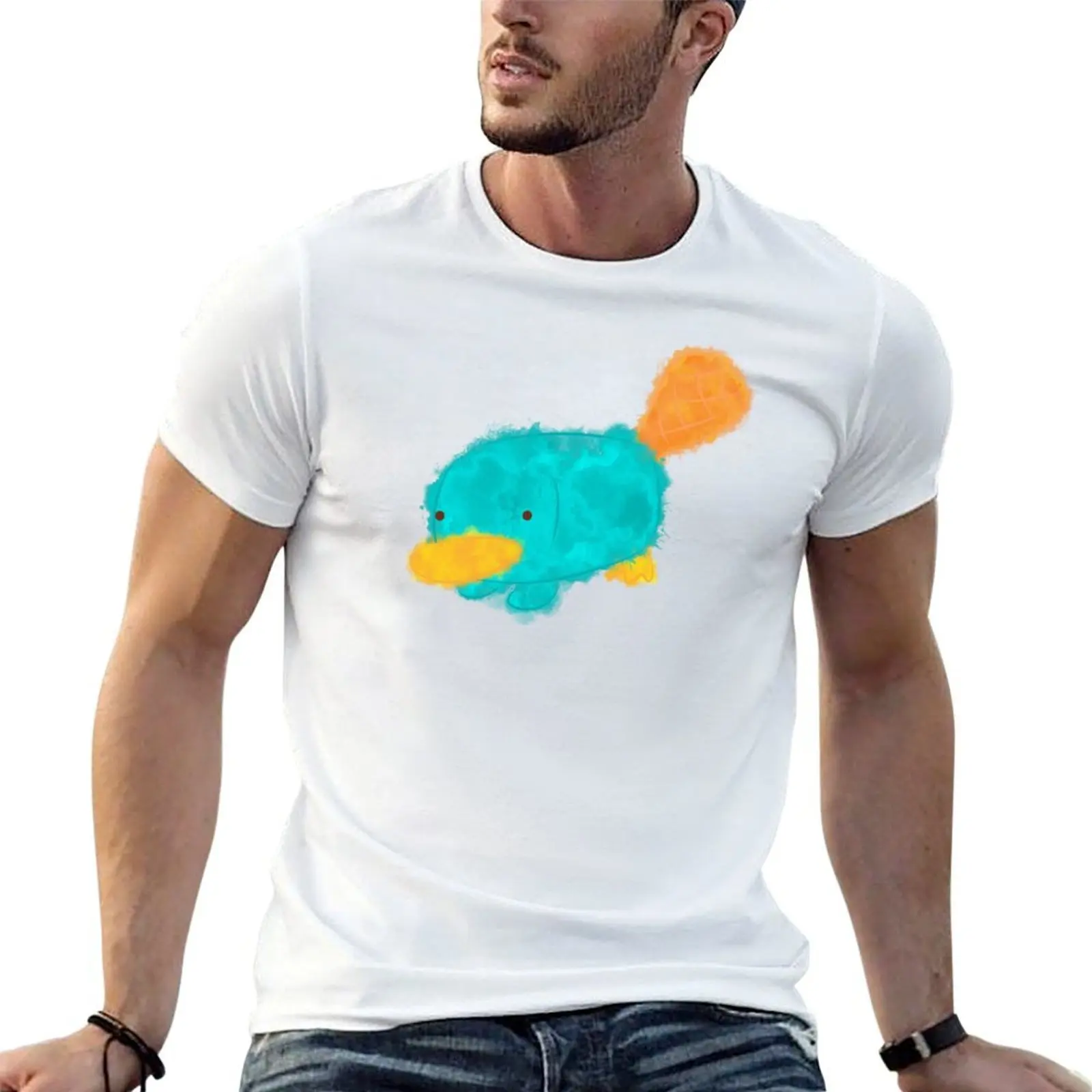 Perry the Splatypus T-Shirt cotton man t-shirts summer 2026 mens cotton t shirts