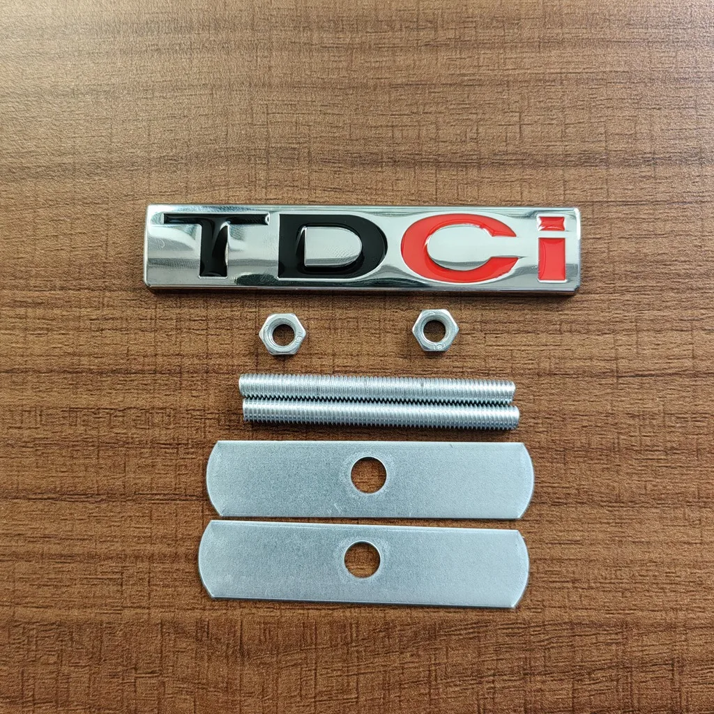 شعار أسود ثلاثي الأبعاد معدني أسود ، شعار TDCI ، ملصق صندوق السيارة ، ملصق شارة الشبكة الأمامية ، الملحقات