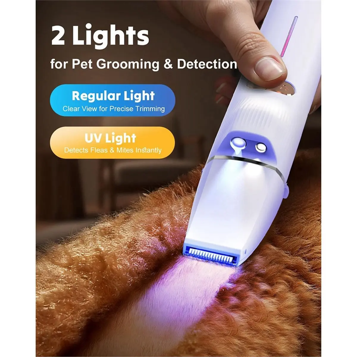 

НОВИНКА 2026: Триммер для собак 2-в-1 с 2 лезвиями, машинка для стрижки шерсти мелких животных (для лап, глаз, ушей, морды, задней части тела), USB-C