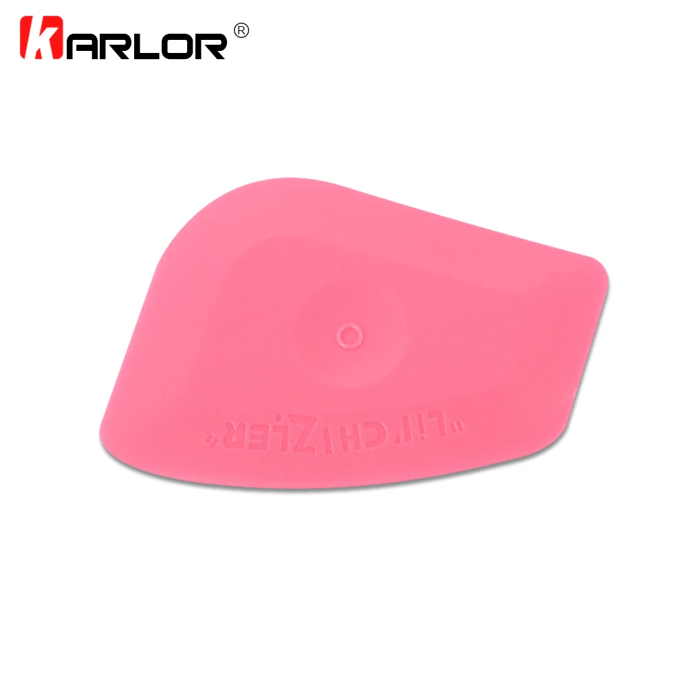 Car Vinyl Film Wrapping tools 1 PCS 7.5*3cm Soft Pink Scraper Squeegee Edge Processing Bubble Remove Wiper Tools Car Accessories