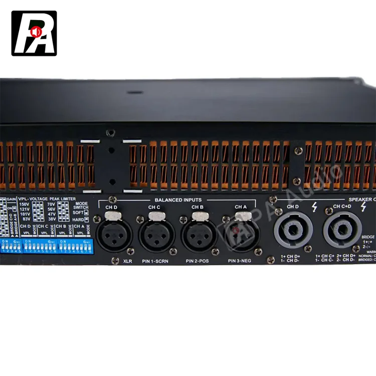 عالية الطاقة 1300 واط DJ باس 4 قناة Ch مكبر للصوت المهنية مضخم الصوت الصانع