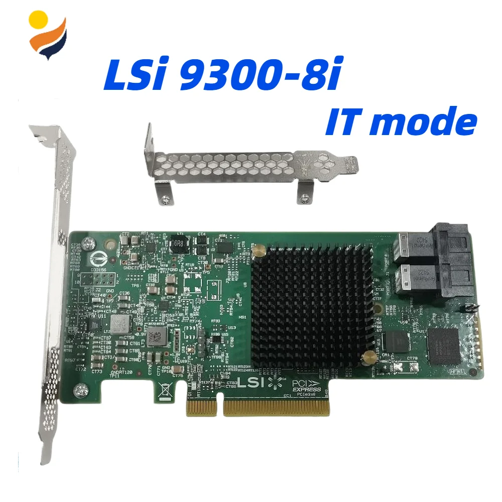 LSI 9300-8i  HBA 8P  FW P16 IT Mode 12G SAS/SATA PCIe3.0 x8 SAS3008 LSI00344 for ZFS/TrueNAS/Server JBOD In Stock
