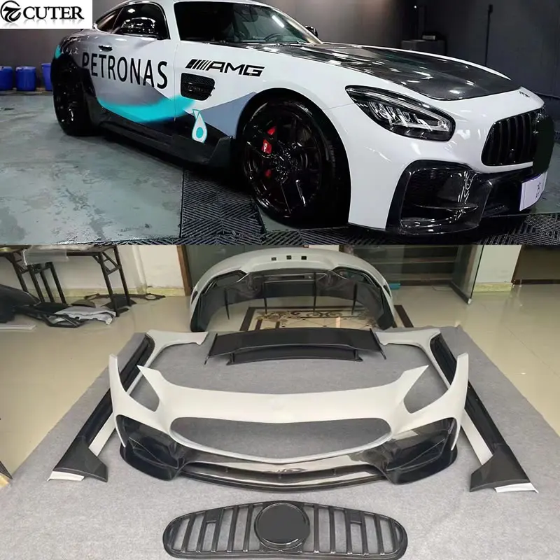 For AMG GT Gtc Gts I Style Carbon Fiber Frp Front Bumper Rear Bumper Side Skirts Rear Spiler for Benz Amg Gt Car Body Kit