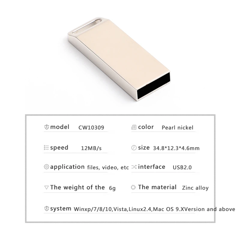 USB флеш-накопитель, брелок для ключей, флеш-накопитель 32 ГБ, USB 2,0, карта памяти, флеш-диск