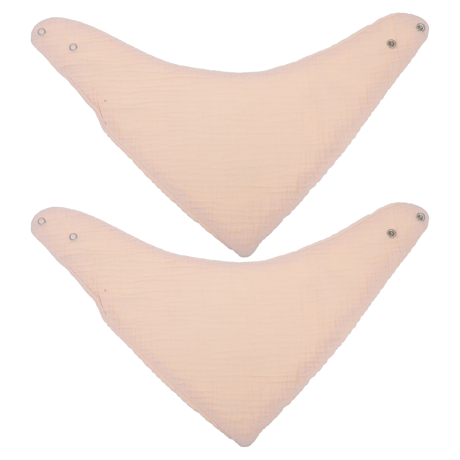 

2Pcs Thickened Cotton Baby Bibs Pink Snap Button Toddler Saliva Towel Eating Supplies Newborn Practical Wear Resistance