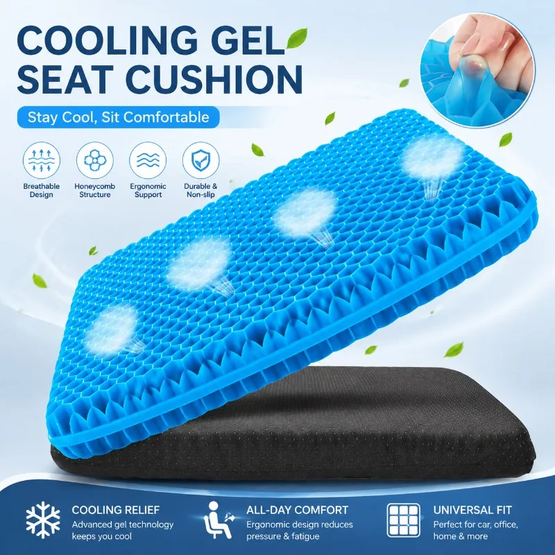 Breathable Honeycomb Car Seat Cushion Universal Cooling Ergonomic Support Pad Pressure Relief Chair Mat Office Home