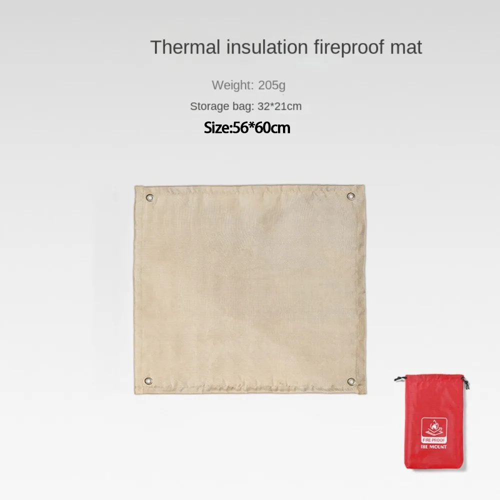 

Glass Coated Camping Fireproof Cloth Multidimensional Fiberglass Outdoor Under Grill Mat Black/Khaki Blanket Flame Retardant Mat