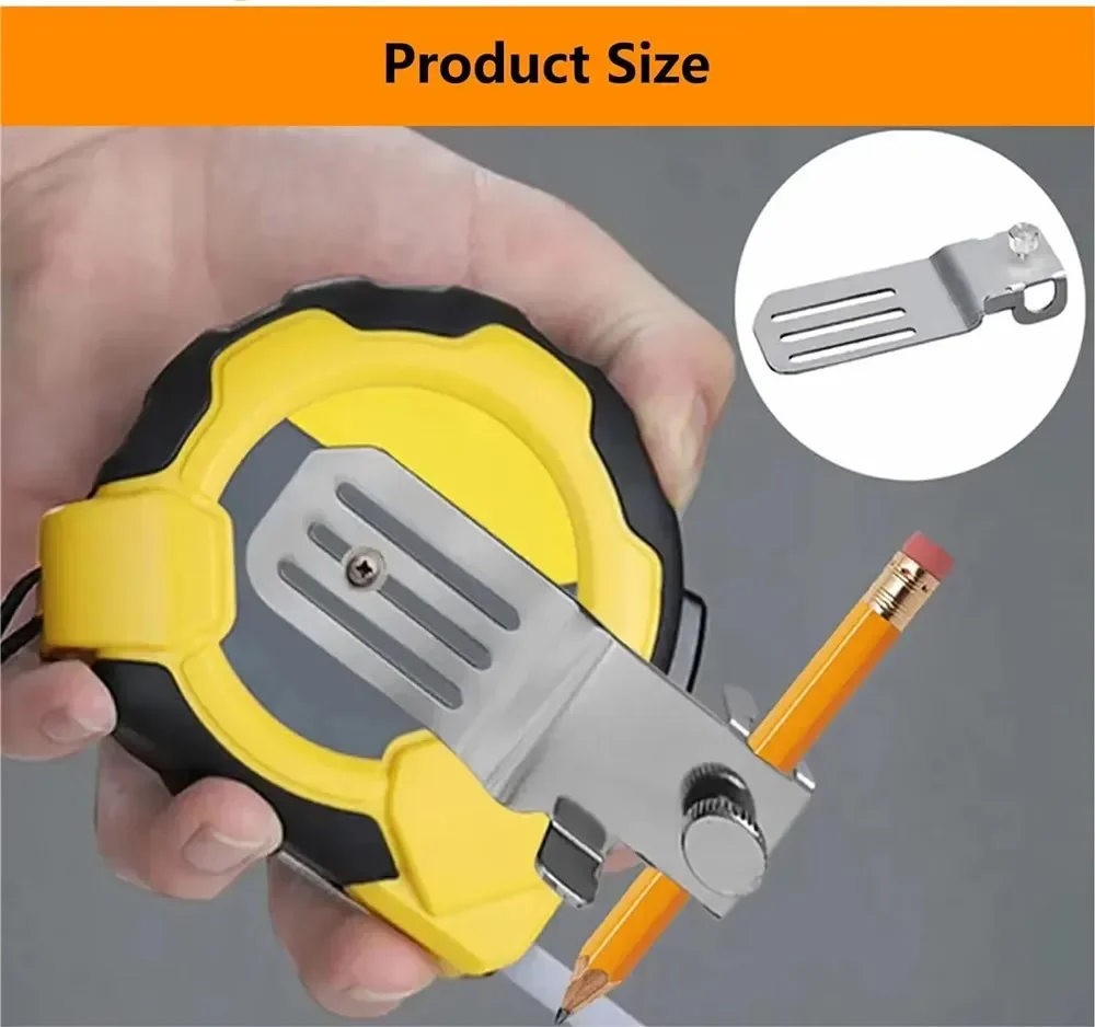 Pencil Clamp Wall Holder Fixed Mark Draw Circle Locator Tool Tape Measure Pencil Holder Digital Tape Measure Scribing Tools