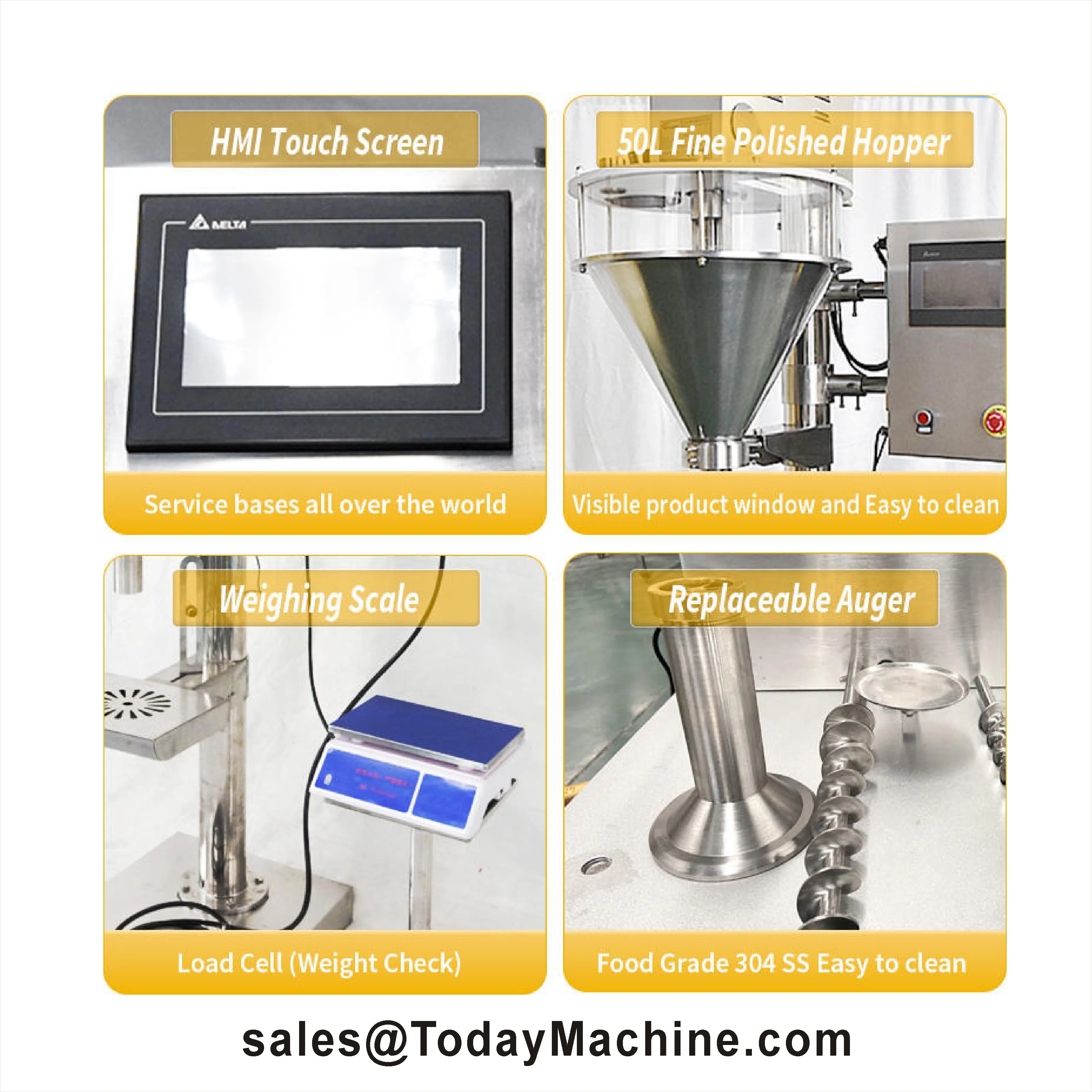 Automatic Auger Powder Filler Flour Talcs Detergents Dry Milk Soil Coffee Powder Spice Filling Weighing Machine