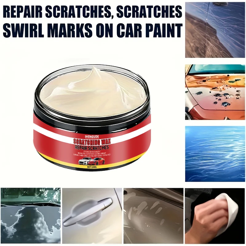 100ml Car Scratch Remover Car Scratch Eraser Long-Lasting Coating Repair Agent with Sponge Cleaning Paste Paint Care Wax image 4