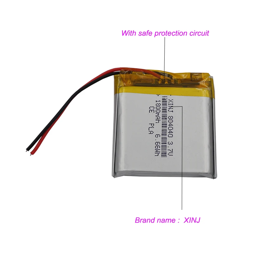 Lots 10pcs 3.7V 1800mAh 6.66Wh Rechargeable Replacement Li-Polymer Li Lithium Battery 804040 Lipo For GPS DashCam Video Player