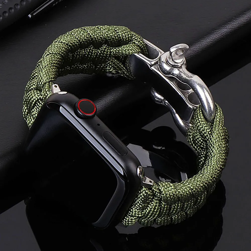 Outdoor Strap For Apple Watch Band Ultra 2 49mm 10 9 8 7 46mm 45mm 41mm Nylon Bracelet iWatch Series SE 6 5 4 3 44mm 42 40mm