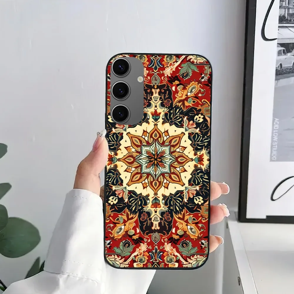 Persian Carpet Floral Pattern Phone Case For Samsung Galaxy S21 S22 S23 S30 Note 10 20  Plus Lite FE ULTRA Shell