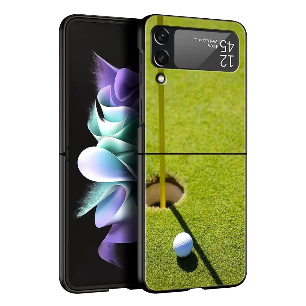 Funda de teléfono deportiva de Golf para Samsung Galaxy Z Flip3 Flip4 Flip5, carcasa para Z Flip 3 4 5 6 7, funda trasera plegable dura