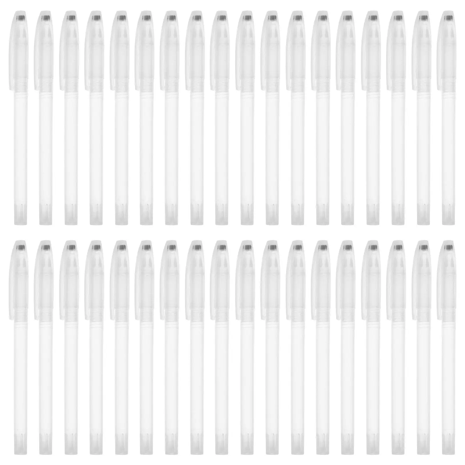 100Pcs Transparent Empty Pen Shells Ergonomic Design Pen Holders Students School Stationery Office Supply Students Stationery