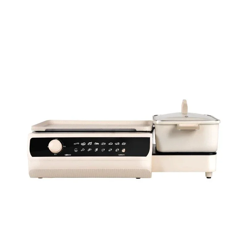 Electric hot pot multi-function, electric baking pan rinsing and roasting integrated pot household barbecue machine, split c