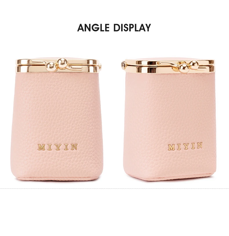 Luxuriöser Mini-Lippenstift-Organizer für Damen, auch geeignet als Schmuck-, Kopfhörer- und Münzbeutel mit eingebautem Spiegel. – Detail 17