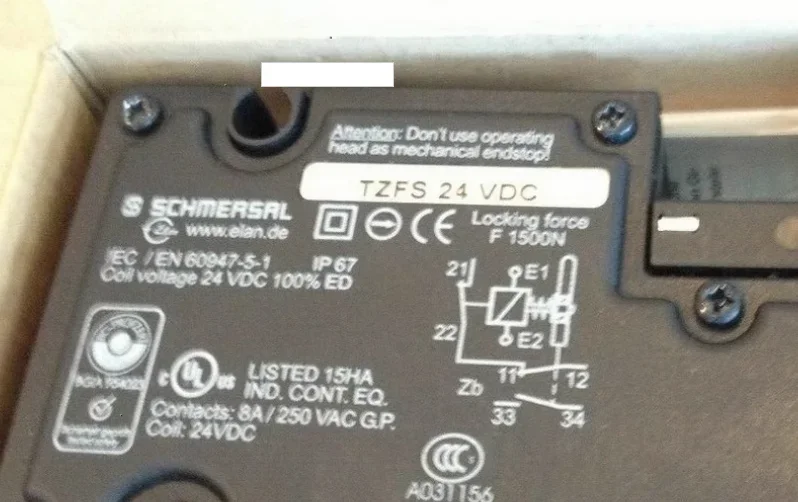 New SCHMERSAL  security switch TZFS24VDC TZFS 24VDC 101017671