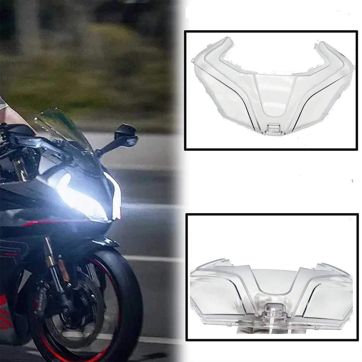 

Motorcycle fairing shell cover ultra clear headlight cover replacement and repair FOR CFMOTO 450SR 450SRS 250SR