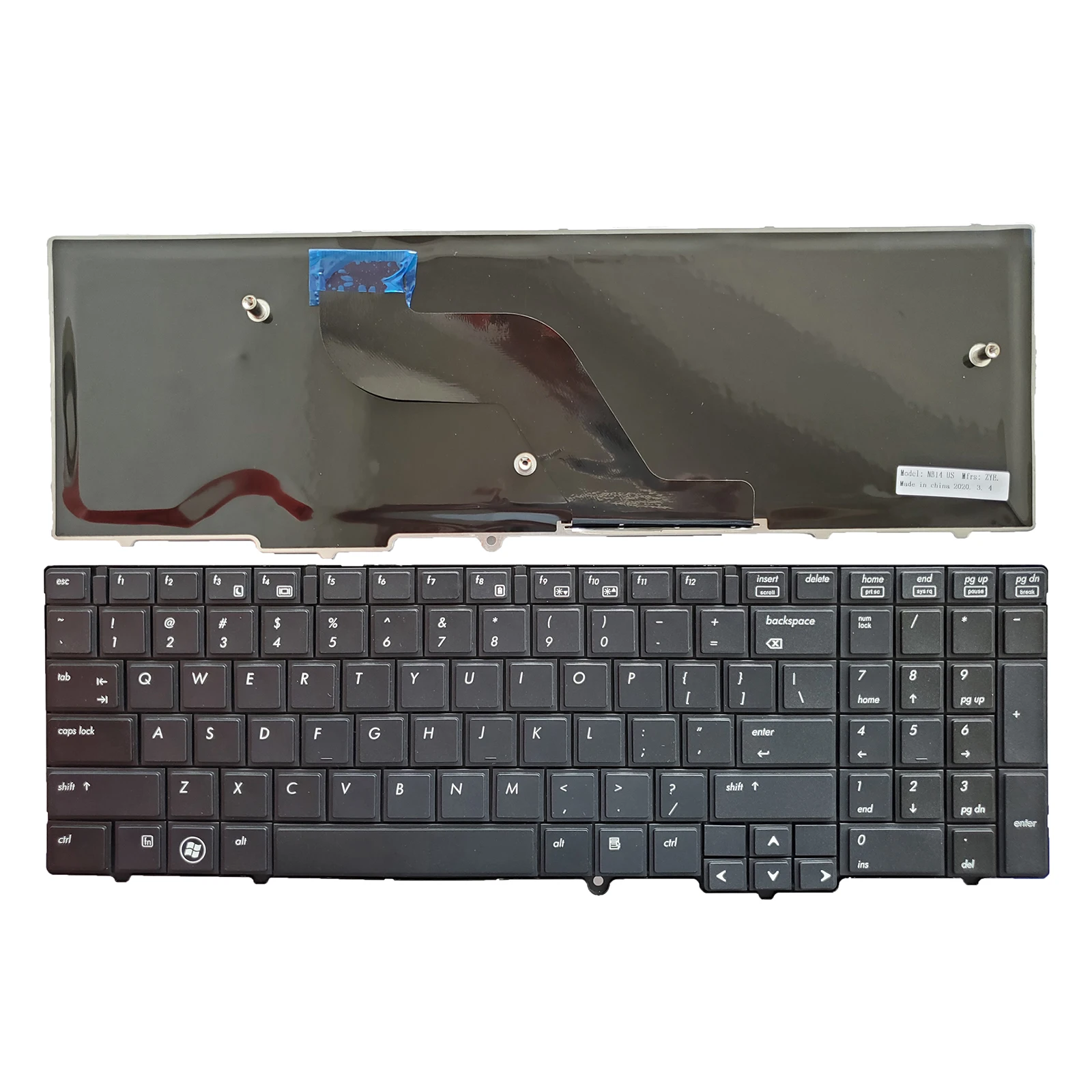 US Laptop Keyboard for Hp Probook 6540B 6550B 6555B MP-09A86P0-698 585725-131 no pointer no backlight