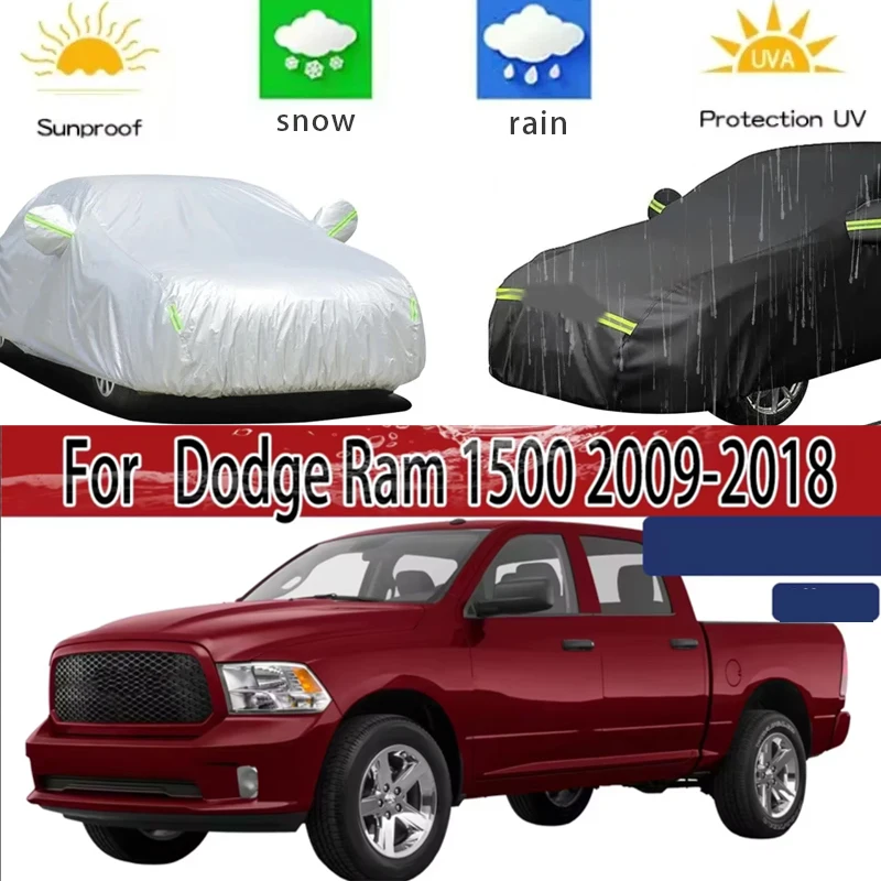 

For Dodge Ram 1500 2009-2018 Full Car Covers Outdoor Sun Anti UV Rain Snow Dust Protection Oxford Cloth Accessories