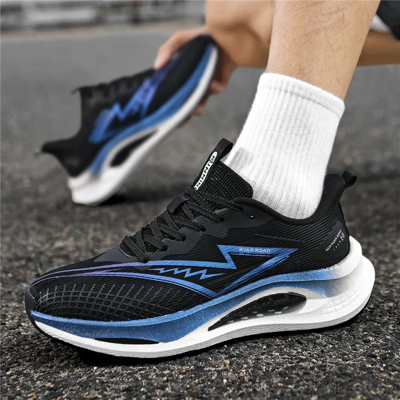 Men's Running Shoes Mesh Cushioning Breathable Trainer Shoes Outdoor Non-Slip Luxury shoes Couple Off-road Sneakers Race Fashion