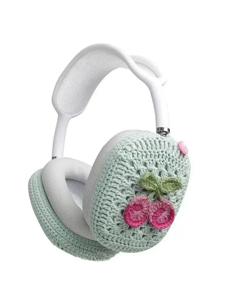 Hand crocheted wool earphone cover apple Airpodsmax earphone cover woven wool cover finished APM earphone cover