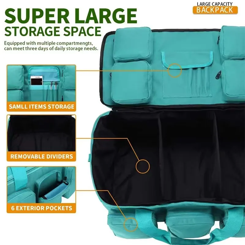 OEM Wholesale Large Capacity Portable Multifunctional Waterproof Backpack Kit Multi-Pocket Camping Travel Gym