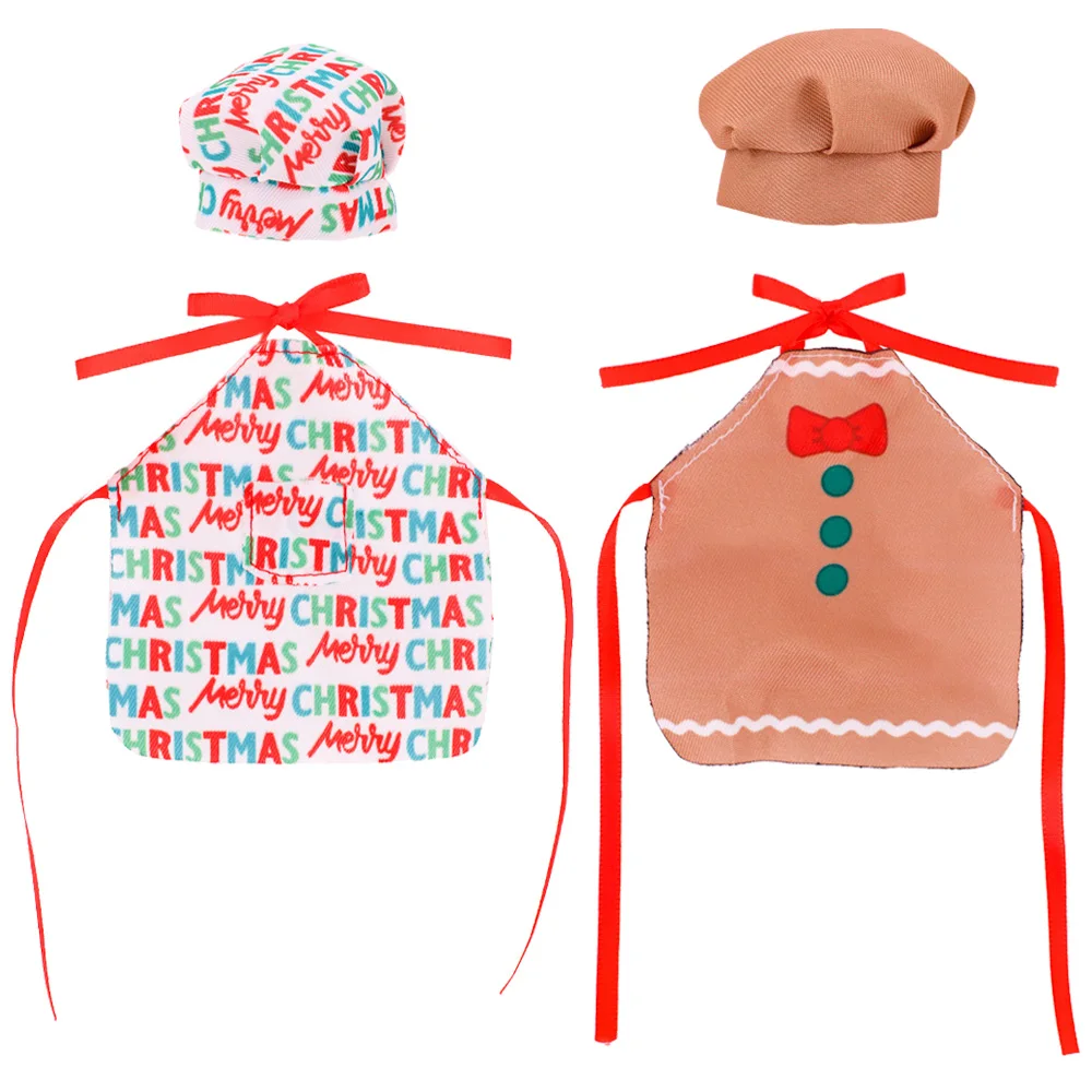Doll Clothes Kitchen Uniform For Babi 11.8inch(30cm) Doll Accessories Apron For Elf Doll Red Boy Christmas Gift Girl's Toys